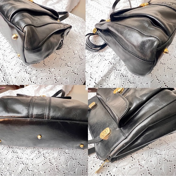 Marino Orlandi vintage leather handbag Black - Picture 7 of 9